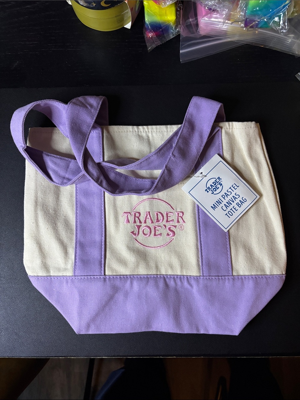 Trader Joe’s Mini Lavender Tote Bag + Dumpling Bundle
